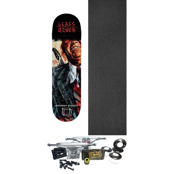 Glass House Skateboards Anthony Schultz Backstabber Skateboard Deck - 8.5" x 32.125" - Complete Skateboard Bundle